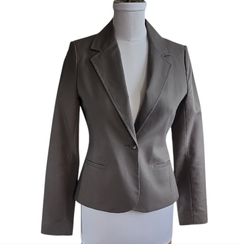 Old Navy Women's Grey Brushed Cotton Blazer S